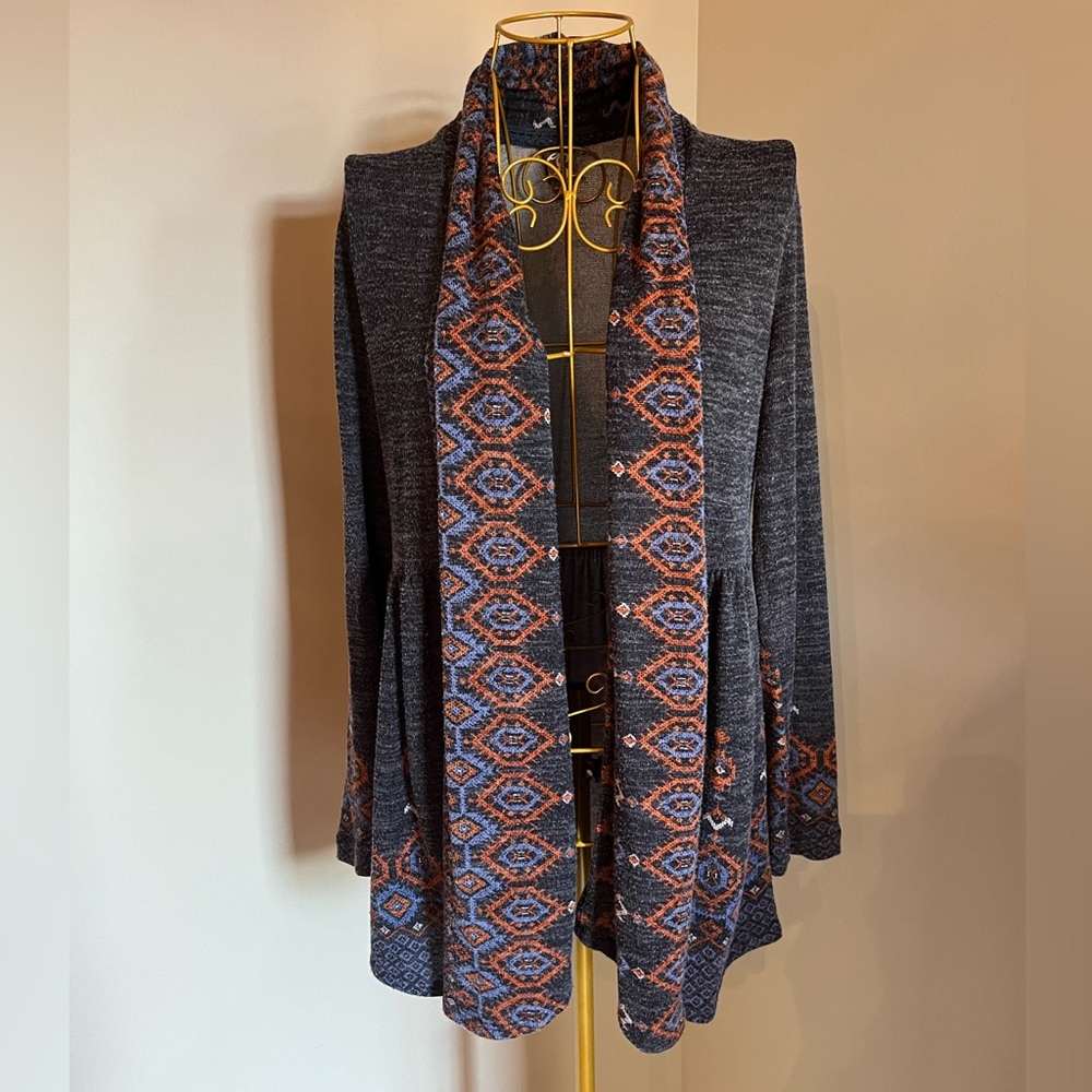 Anthropologie shawl collared boho cardigan sweater XS